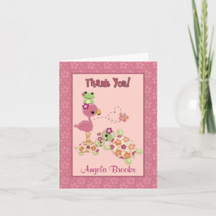 Carte de remerciements DE Baby shower DE TURTLE (F