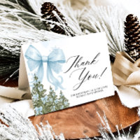 Carte de remerciements de Baby shower d'hiver Blue