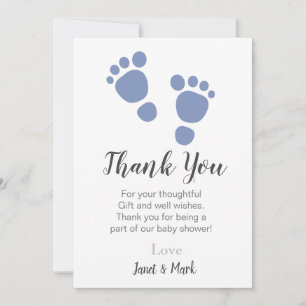 Carte de remerciements de Baby shower d'impression