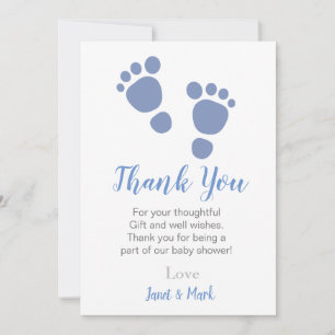 Carte de remerciements de Baby shower d'impression