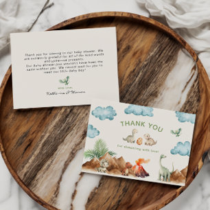 Carte de remerciements de Baby shower Dinosaur