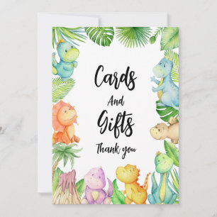 Carte de remerciements de Baby shower Dinosaur