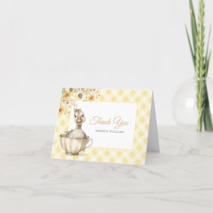 Carte de remerciements de Baby shower d'oie soie j