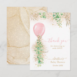 Carte de remerciements de Baby shower Eucalyptus r