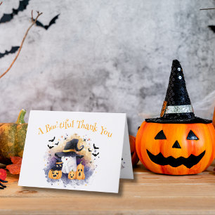 Carte de remerciements de Baby shower fantôme à l'