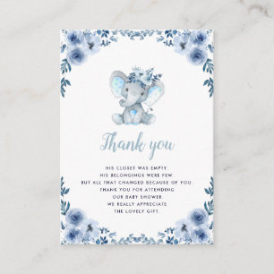 carte de remerciements de baby shower fleuri d'élé