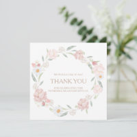 Carte de remerciements de Baby shower floral