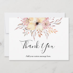 Carte de remerciements de Baby shower floral de Ba