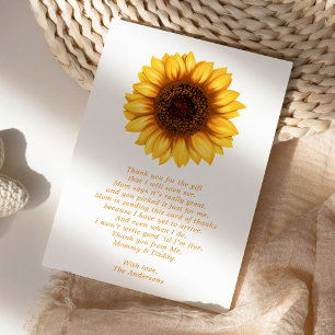 Carte de remerciements de Baby shower floral Littl