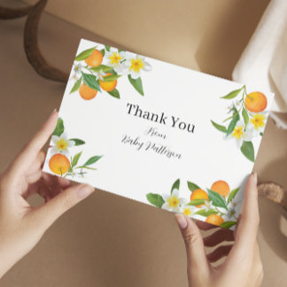 Carte de remerciements de Baby shower Little Cutie