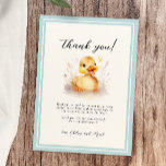 Carte de remerciements de Baby shower Little Duck<br><div class="desc">"Un petit canard est en route" carte de remerciements baby shower - rose</div>