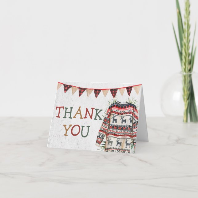 Carte de remerciements de Baby shower moche (Devant)