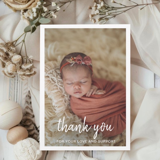 Carte de Remerciements de Baby Shower Moderne Enca (Créateur téléchargé)