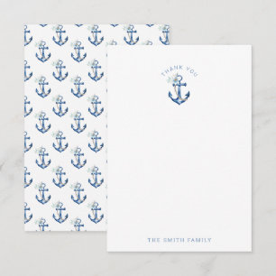 Carte de remerciements de Baby shower nautique   B