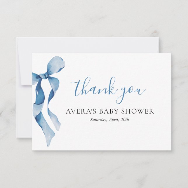 Carte de remerciements de Baby shower Pastel Blue  (Devant)