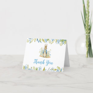 Carte de remerciements de Baby shower Peter Rabbit