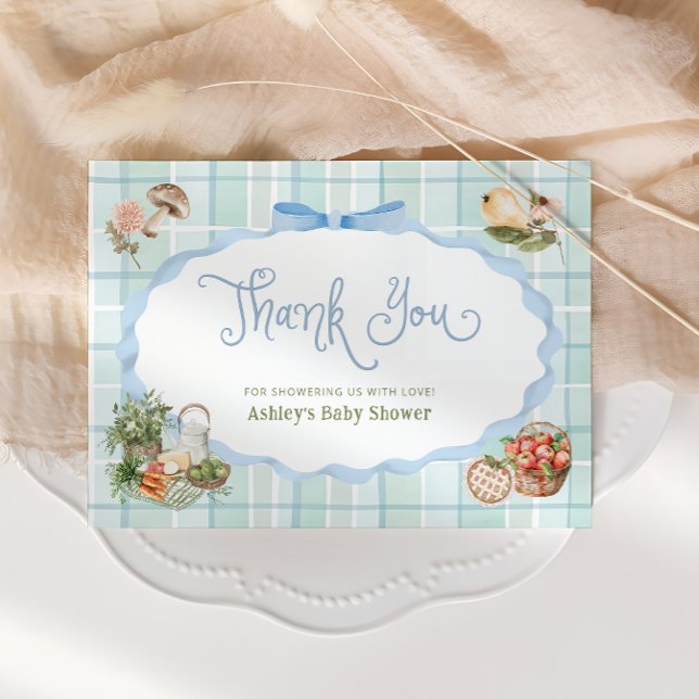 Carte de remerciements de Baby shower pour garçons (Créateur téléchargé)