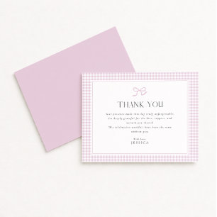 Carte de remerciements de Baby shower rose En vich