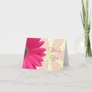 Carte de remerciements de Baby shower rose Gerbera