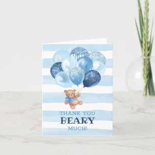 Carte de remerciements de Baby shower Teddy Bear