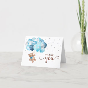 Carte de remerciements de Baby shower Teddy Bear