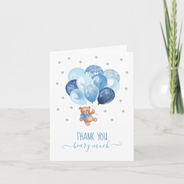 Carte de remerciements de Baby shower Teddy Bear (Devant)