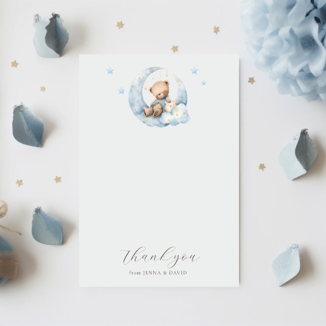 Carte de remerciements de Baby shower Teddy Bear L (Créateur téléchargé)