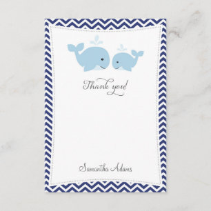 Carte de remerciements de baleine