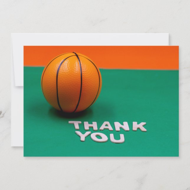 Carte de remerciements de basket-ball (Devant)