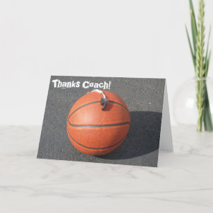 carte de remerciements De Basket-Ball