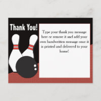 Carte de remerciements de bowling pour chacun !