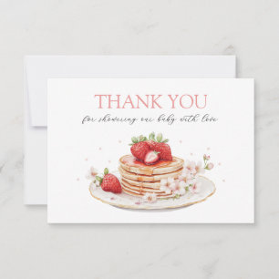 Carte de remerciements de Brunch Pink Strawberry