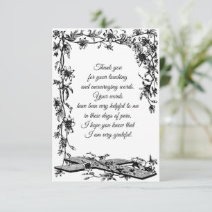 Carte de remerciements de cadre viticole