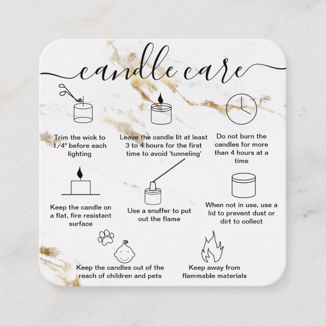 Carte de remerciements de carte de soins aux bougi (Devant)