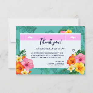 Carte de remerciements de carte d'embarquement de 