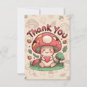 Carte de remerciements de champignons de salutatio