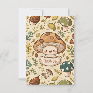 Carte de remerciements de champignons de salutatio