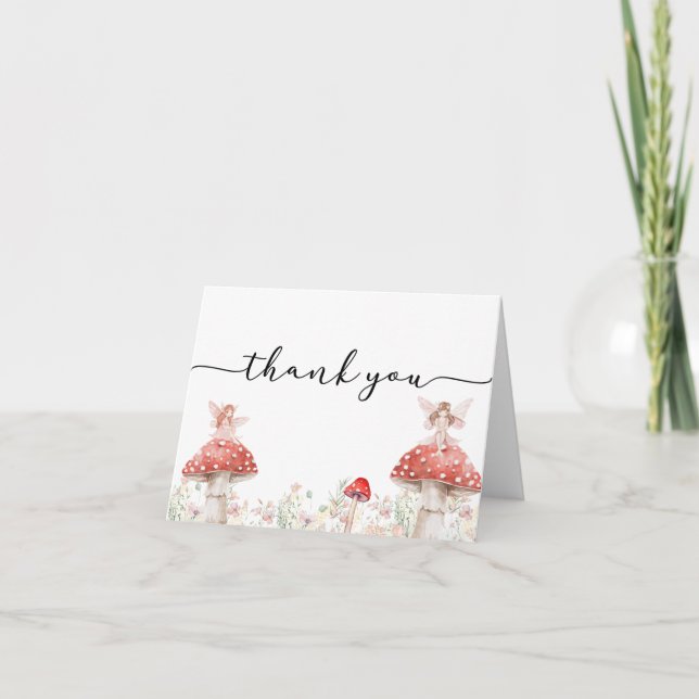 Carte de remerciements de champignons des bois (Devant)