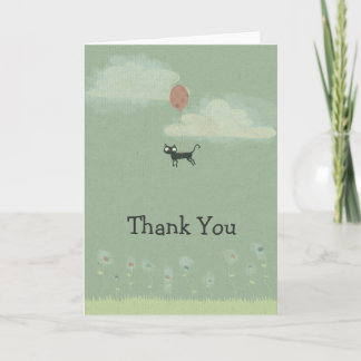 Carte de remerciements de chat de vol