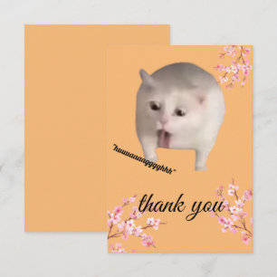 Carte de remerciements de chat drôle