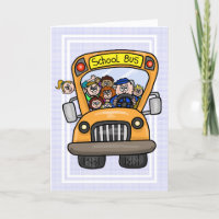 Carte de remerciements de chauffeur de bus scolair