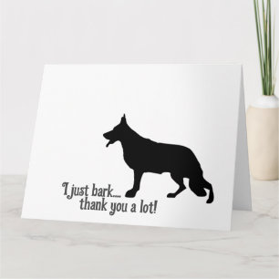 Carte de remerciements de chien berger