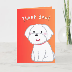 Carte de remerciements de chien, carte d'appréciat