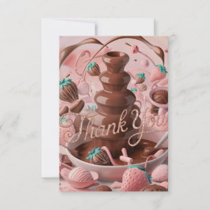 Carte de remerciements de chocolat aux fraises