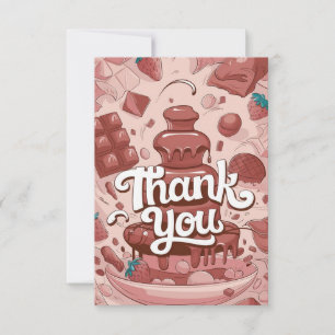 carte de remerciements de chocolat Brown enchâssé