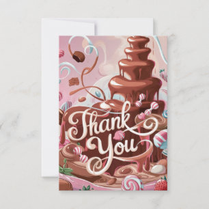 Carte de remerciements de chocolat de sucreries mo