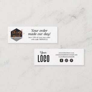 Carte de remerciements de commande personnalisée m