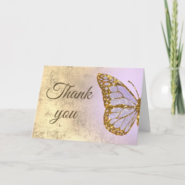 carte de remerciements de conception lavande (Devant)