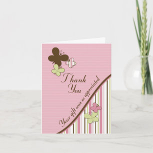 Carte de remerciements de correspondance de baby s