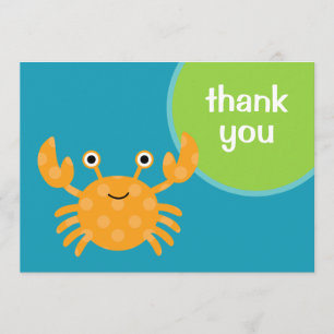 Carte de remerciements de crabe